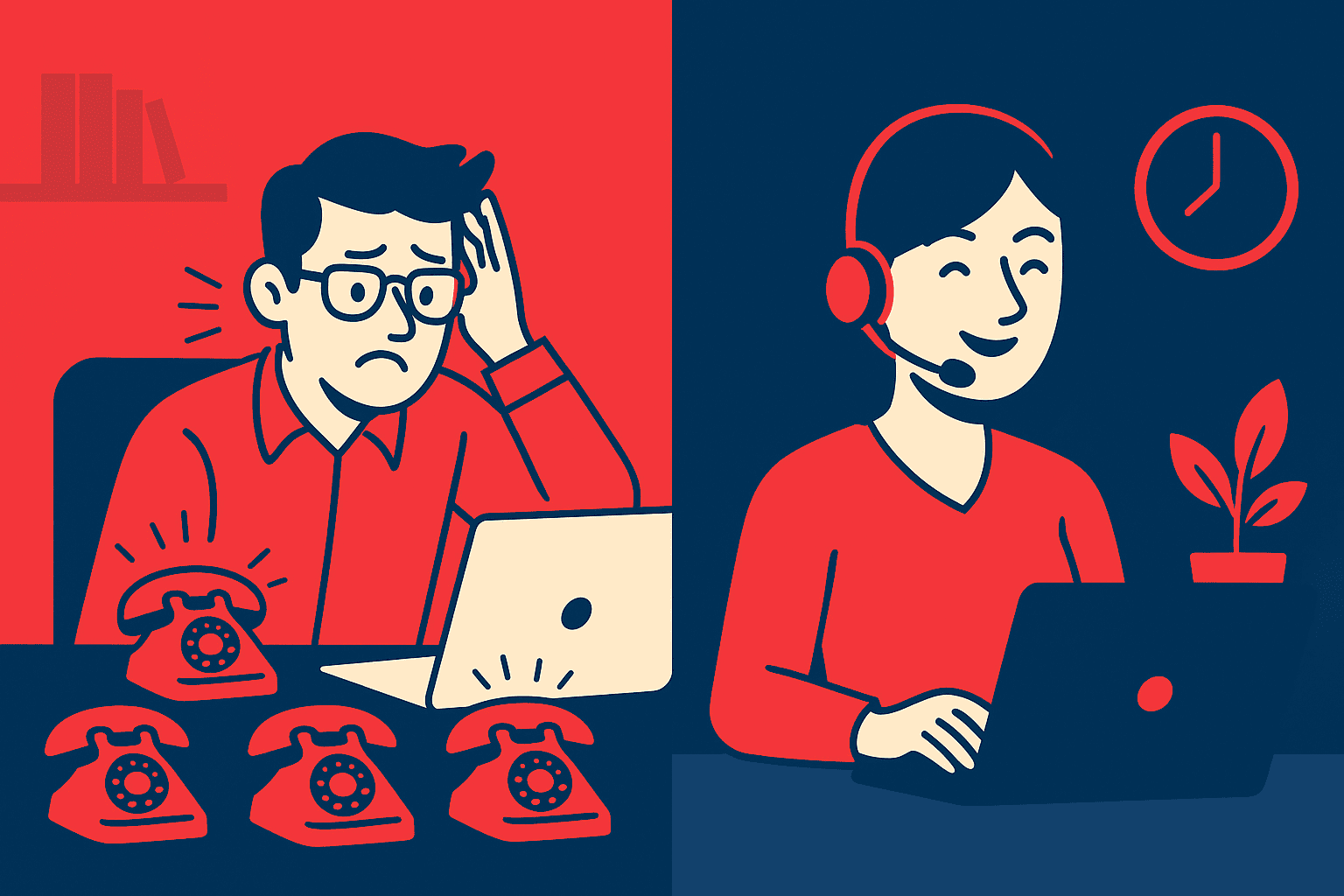 Virtual Receptionist vs In-House Staff